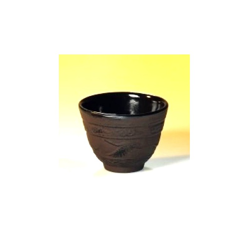 Litinový šálek na čaj - 'Baotou' 100 ml. Hnědý