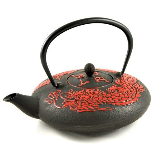 Litinová konvice Maoci 1,2l - 'Hongkong' - Červený drak